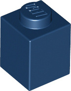 LEGO kocka 1x1 (3005), tmavomodrá, 100x