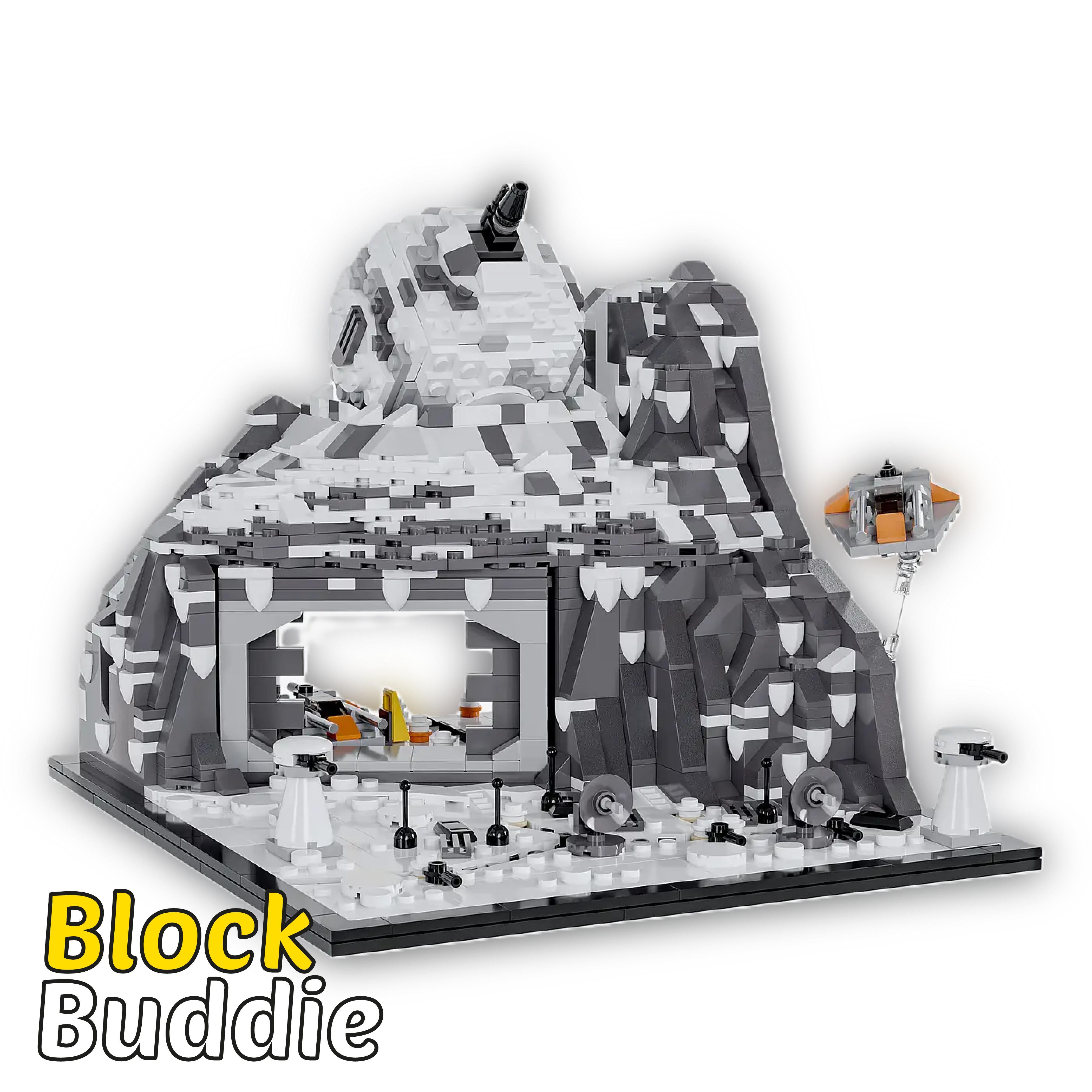 Modbrix Star Wars Hoth Rebellenbasis Klemmbausteine Set 1470 Teile - Micro-Diorama mit Display