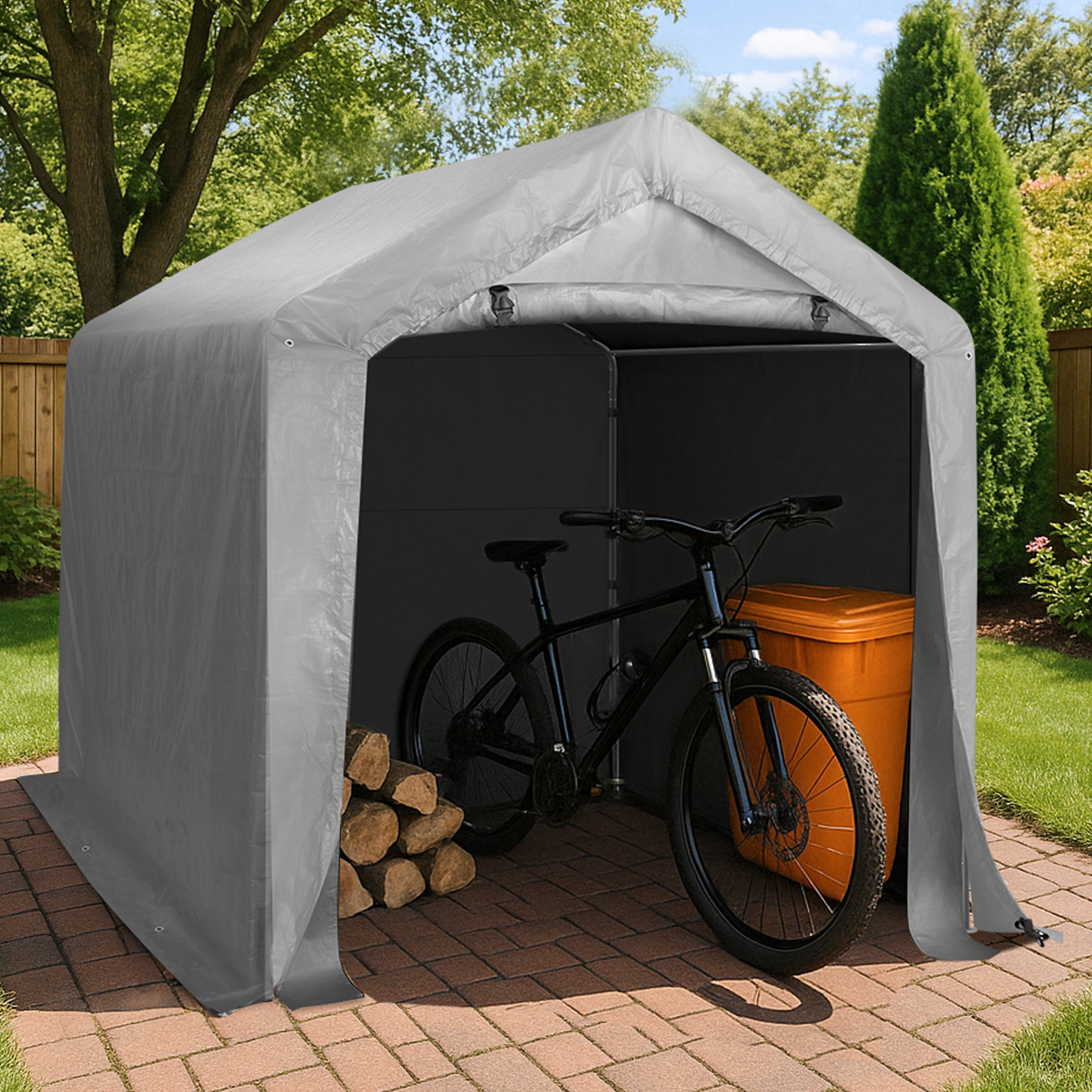 FCH 180x180x205 cm – prístrešok na náradie, garážový stan, prístrešok pre auto, fóliový stan, záhradný prístrešok, garáž na bicykle, skladovací stan, fóliový prístrešok na náradie, prístrešok na náradie