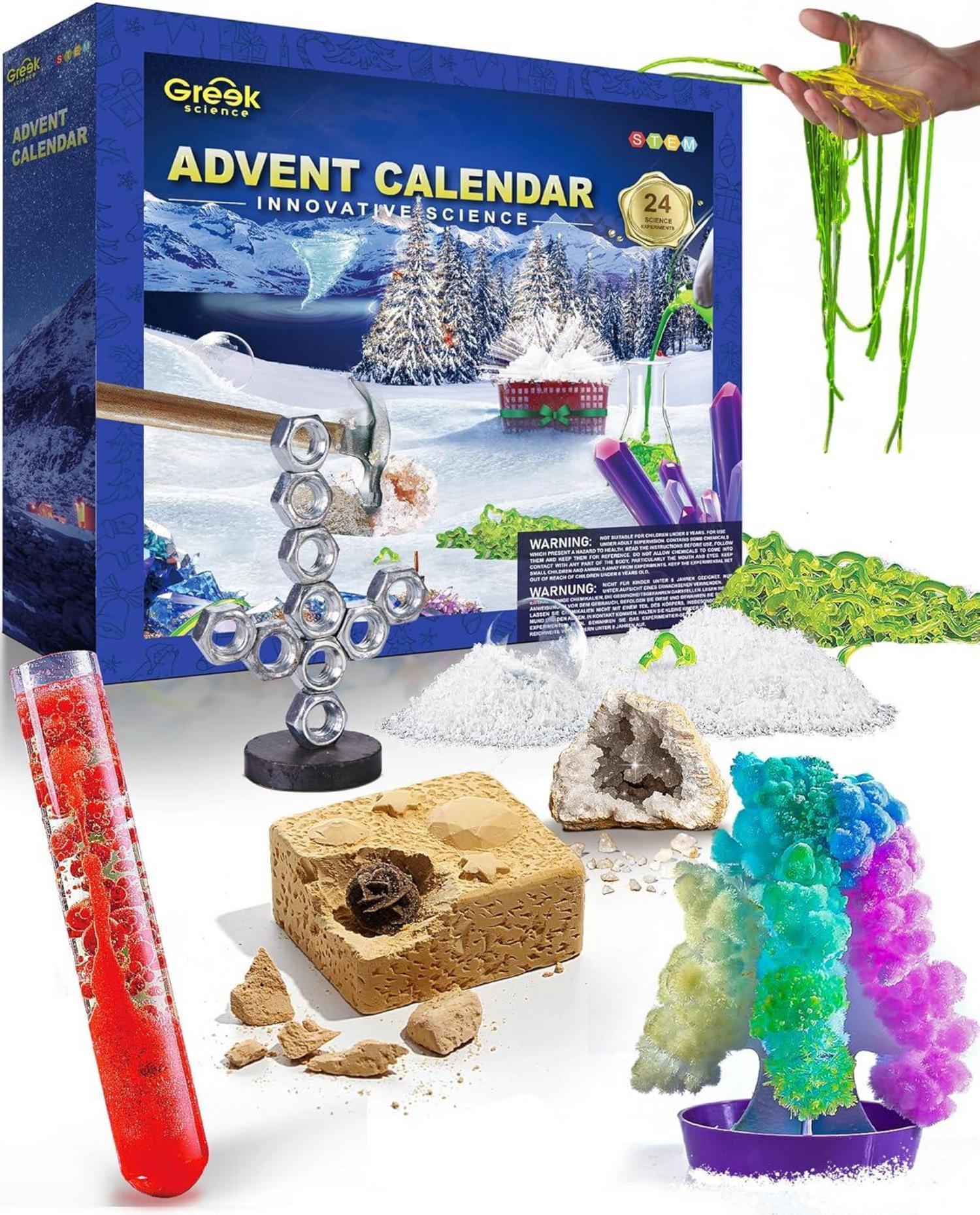 Grécke vedecké experimenty Adventný kalendár 2024 pre deti STEM