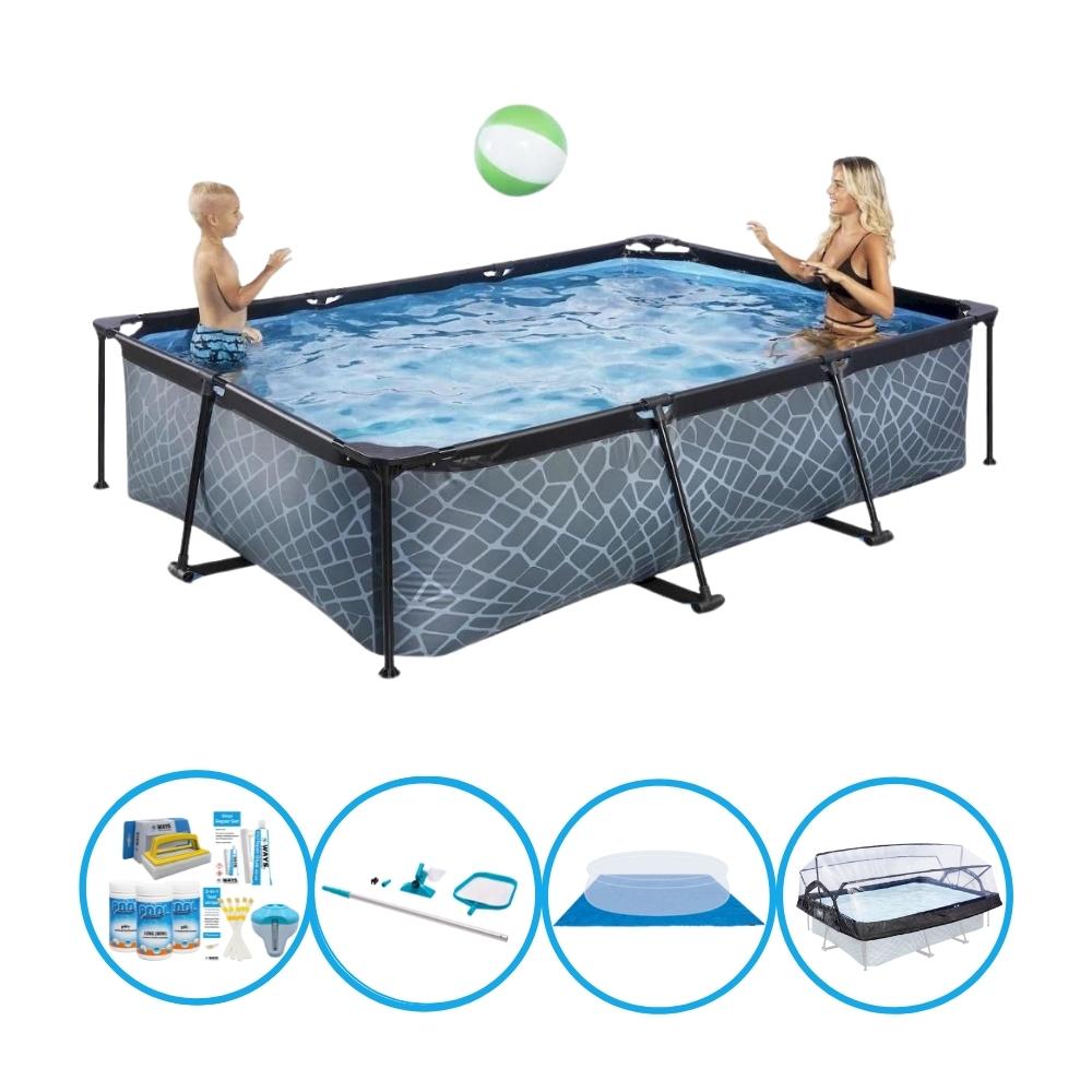 Bazén EXIT Stone Grey - 300x200x65 cm - Rámový bazén - Balenie bazéna