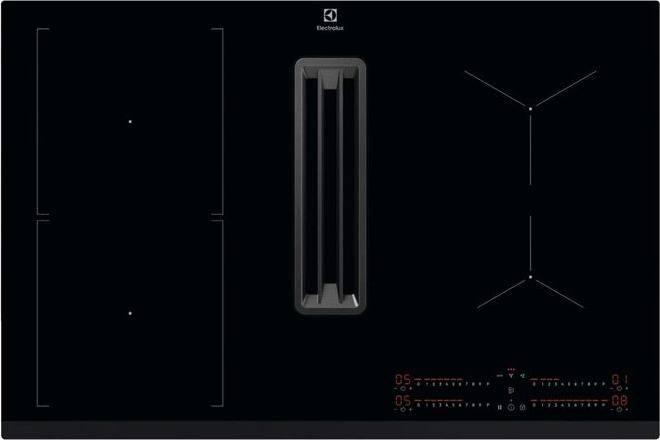 Indukčná varná doska s odsávačom pár ELECTROLUX KCC83443, 4 varné zóny, 78 x 52 cm, funkcia Hob²Hood