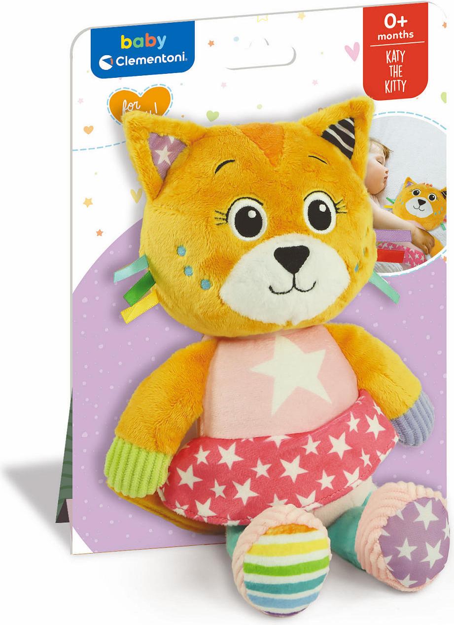 Clementoni Plüsch Katze Babyspielzeug - weiches Kuscheltier Katze 17908
