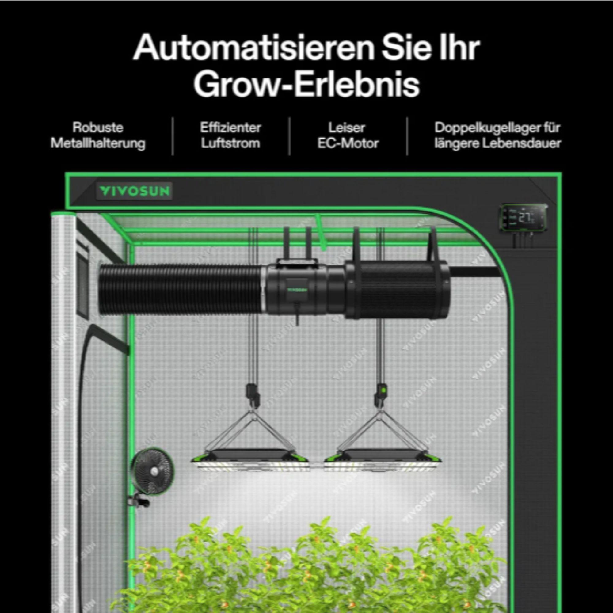 VIVOSUN Smart Luftfiltration AeroZesh S8 + Smart Controller E42A