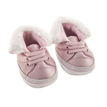 Antonio Juan 92004-7 Puppenschuhe - rosa Turnschuhe mit Fell