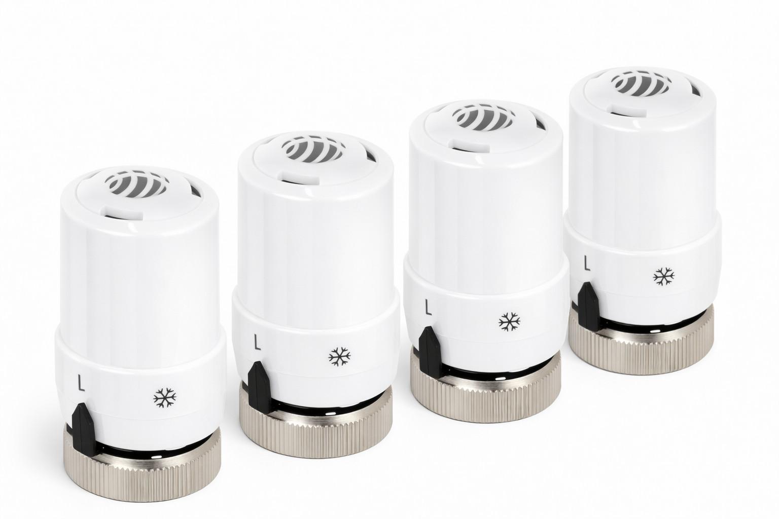 Aqbau® 4er Set Heizkörperthermostat M30x1,5 – 4er Set Heizkörperthermostat