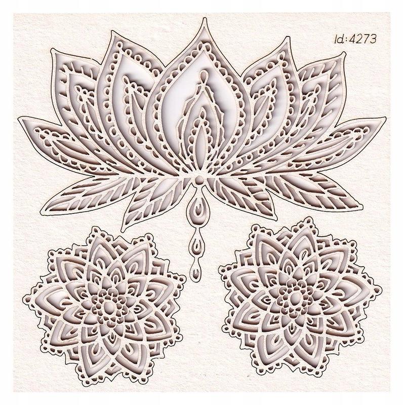 Scrapiniec Mehendi Lotos Tekturka Scrapbooking 1,2mm