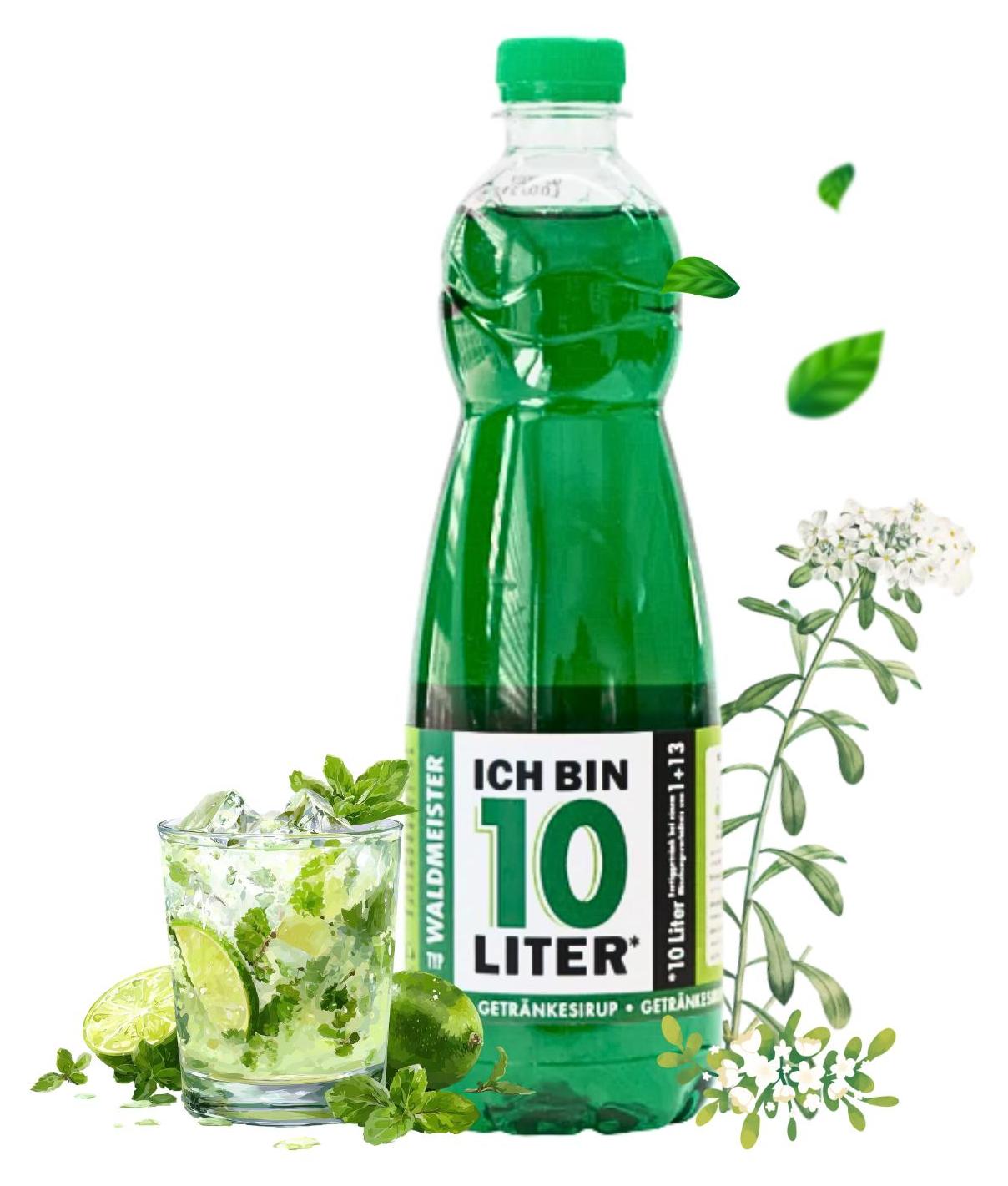 TSI Consumer Goods ICH BIN 10 LITER Waldmeister Sirup 6 x 0,7l Waldmeistersirup Getränkesirup