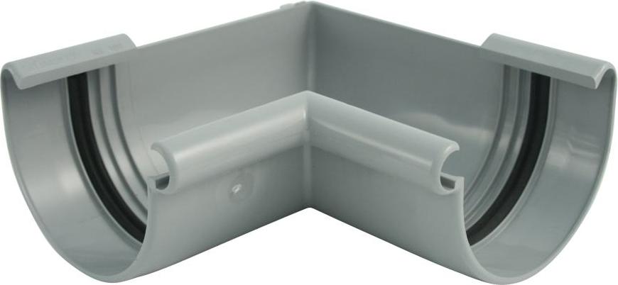 Marley Rinnenwinkel NW 100 mm, Innenecke, 90°, halbrund, grau 70971