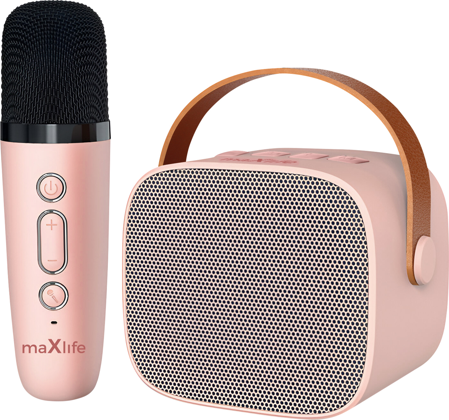 maXlife MXKS 100 Bluetooth Karaoke mikrofón reproduktor ružový