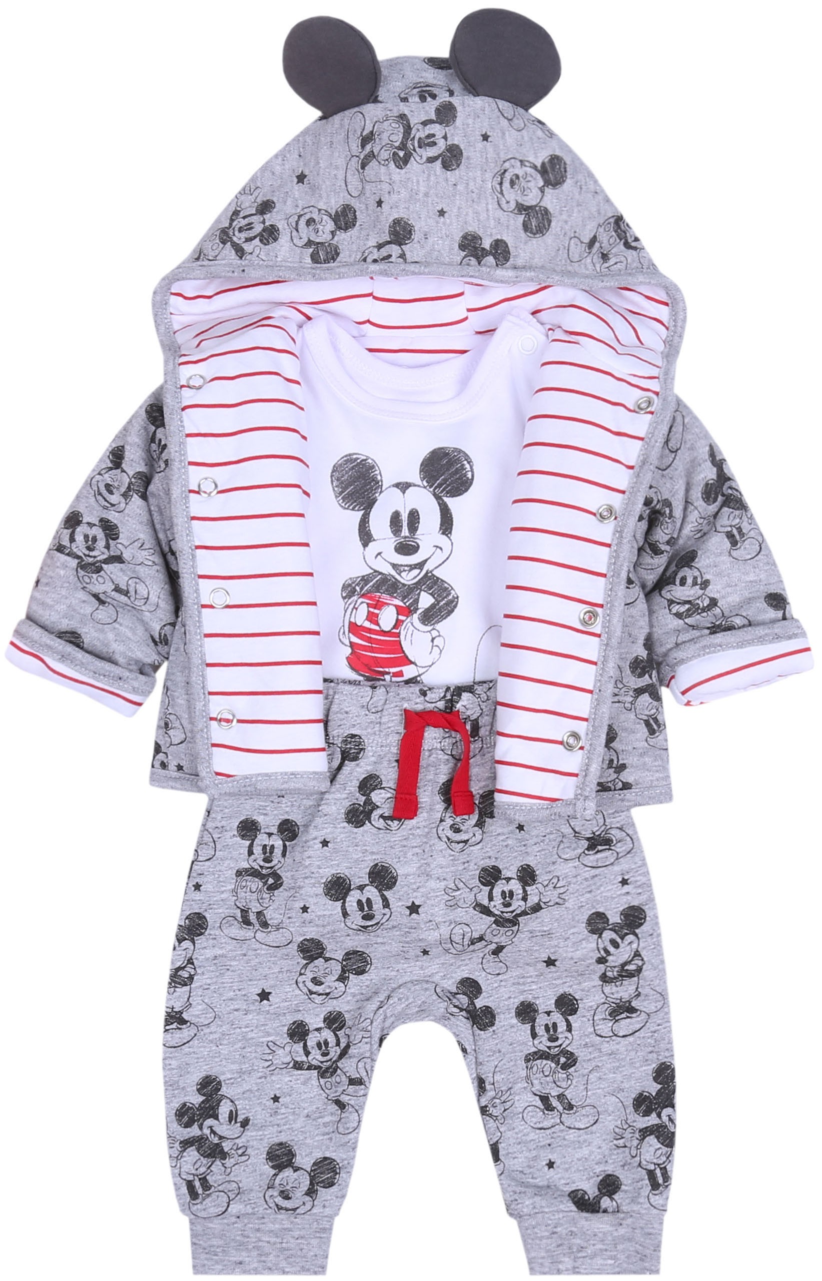 Disney Minnie Maus Strampler Langarm Kinder Gelb 68-86 Baby Body 