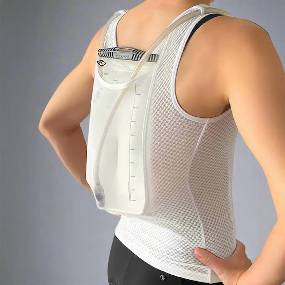 VeloToze Funktionsweste Hydro Vest XS Weiß - aerodynamisches Trinksystem mit ...