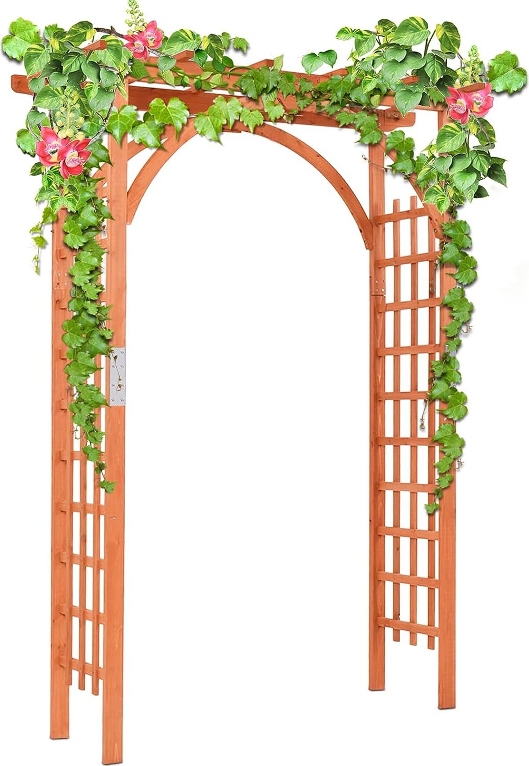 Arco da giardino in legno con fioriere, Pergolato da esterno per piante Arco da giardino in legno con fioriere, Pergolato da esterno per piante