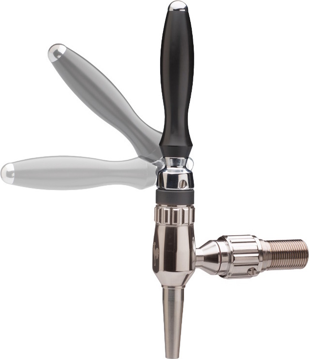 ich-zapfe Bierzapfhahn, Kompensatorhahn Nordic - aus satiniertem stahl mit kompensatorschaft inox 5/8"Length:35 mm NEW-14751