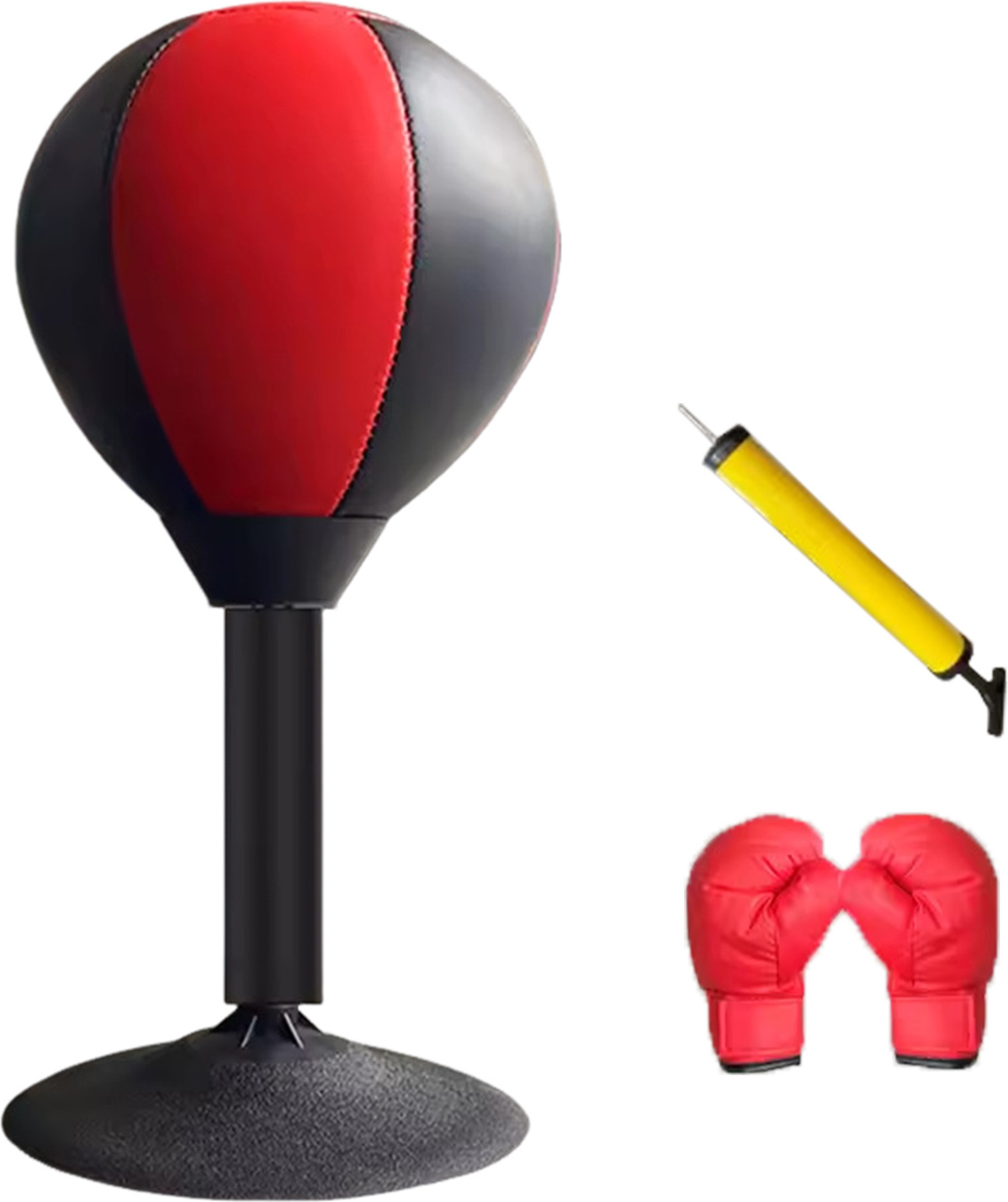 Homedvery Desktop-Boxsack mit Saugnapf, robuster Stressabbau-Box-Speedball für Kinder und Erwachsene, Reaktionsgeschwindigkeitstraining, Boxsack, Home-Office-Schreibtischspielzeug 4385713@Hdvery