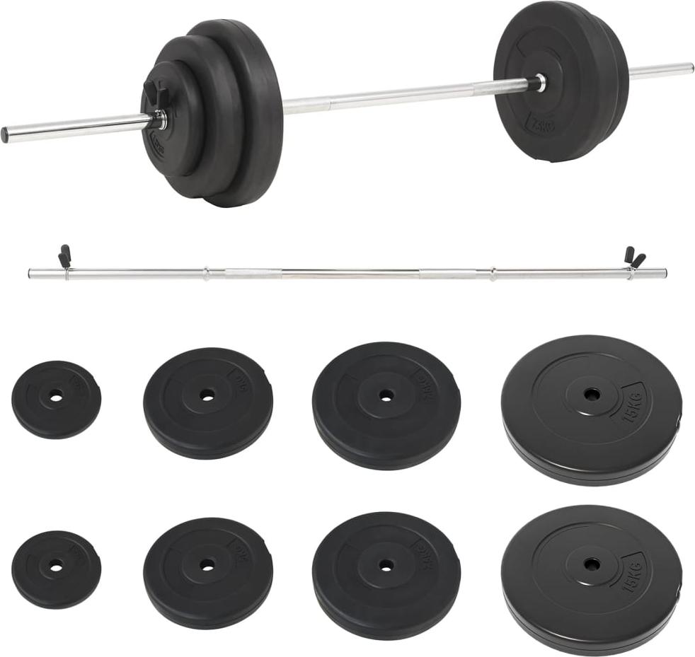 vidaXL Langhantel mit Gewichten 60 kg 3145017