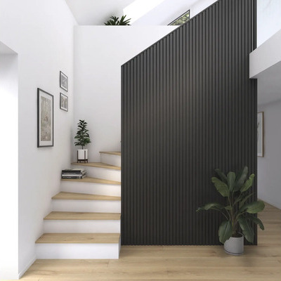 Fjordwall Akustikpaneel Linoleum Schwarz 2400 x 600 x 20 mm