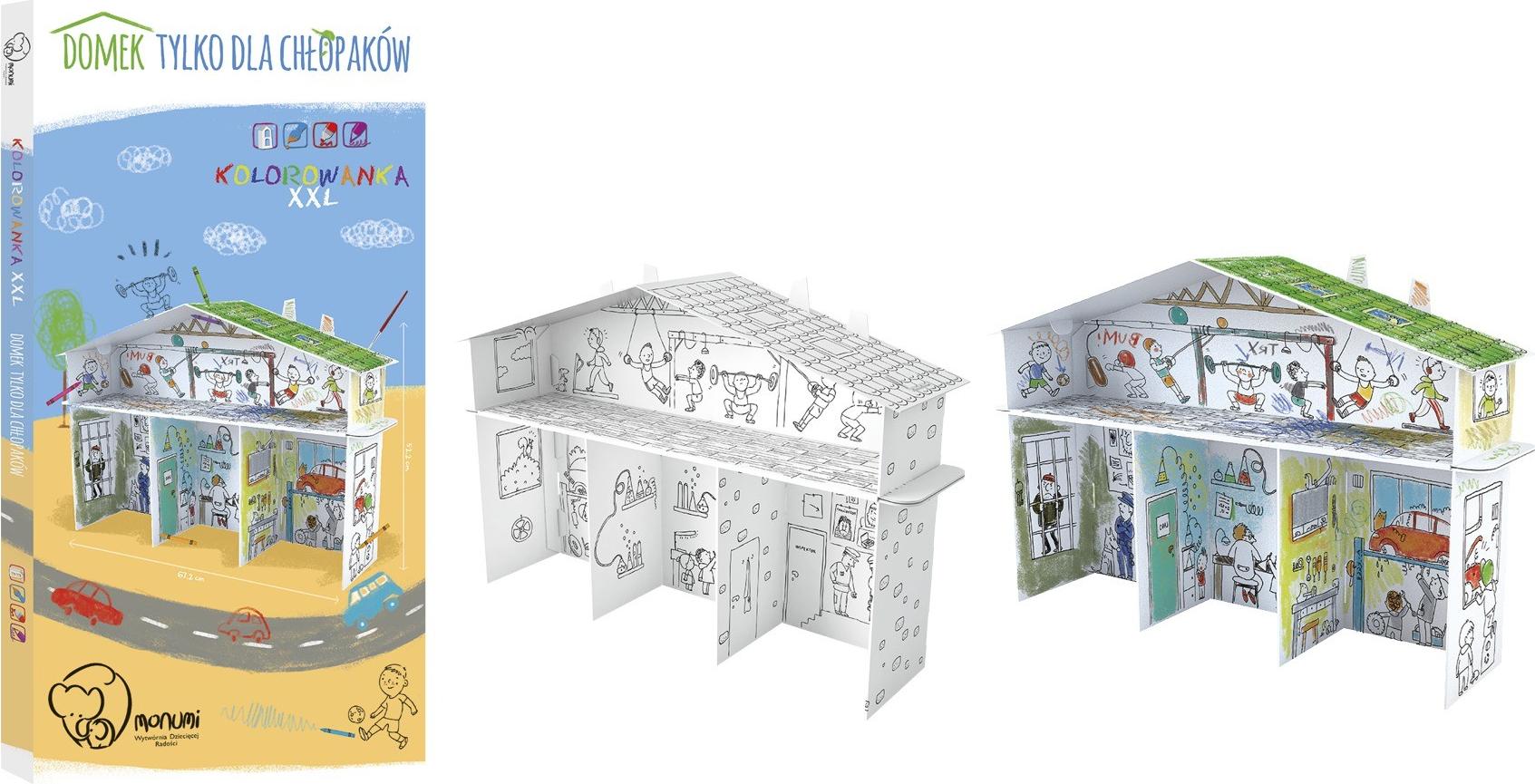 Malbuch-Falthaus 3D XXL "NUR für Jungs" MONUMI undefiniert