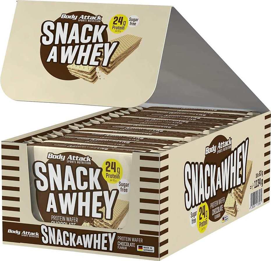 Body Attack Sports Nutrition Body Attack Snack A Whey - 18 x 63 g Wafer