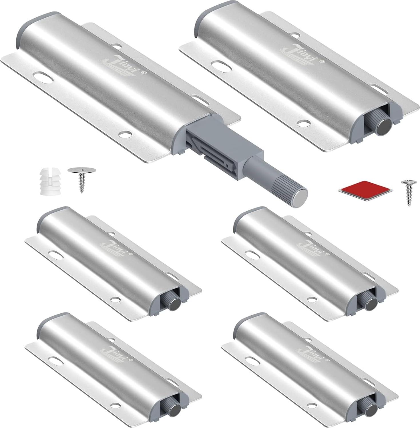 Markenlos Druckdeuropener, Schrank, Push-to-Open Deuropener, 6 Stück, Push-Open Magnet, Tip-On für Türen, Möbel, Schubladen, Druckopener, Schranktür, Opener, Druckdeuropener, Druksnapper