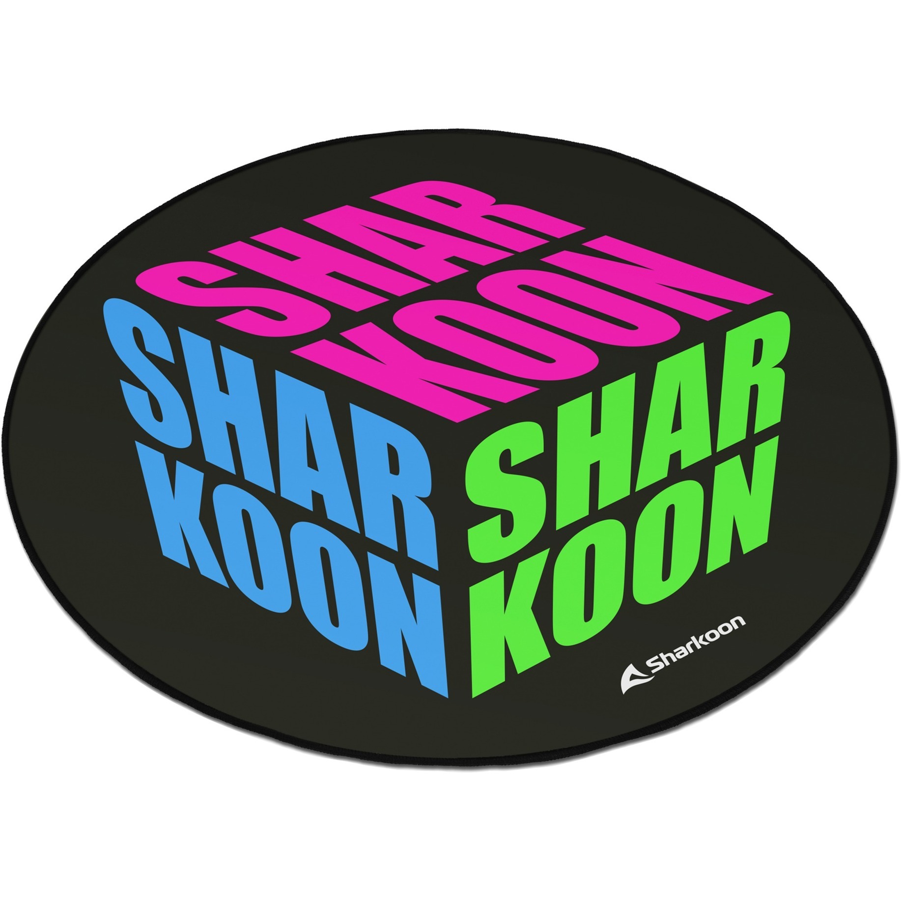 Sharkoon 4044951034369 Sharkoon Bodenschutzmatte - Cube schwarz/pink/grün D:120cm