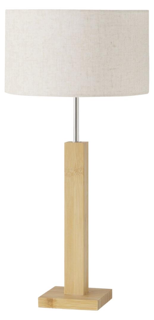 Boltze Tischlampe mit Bambussockel BENITO, 57 cm