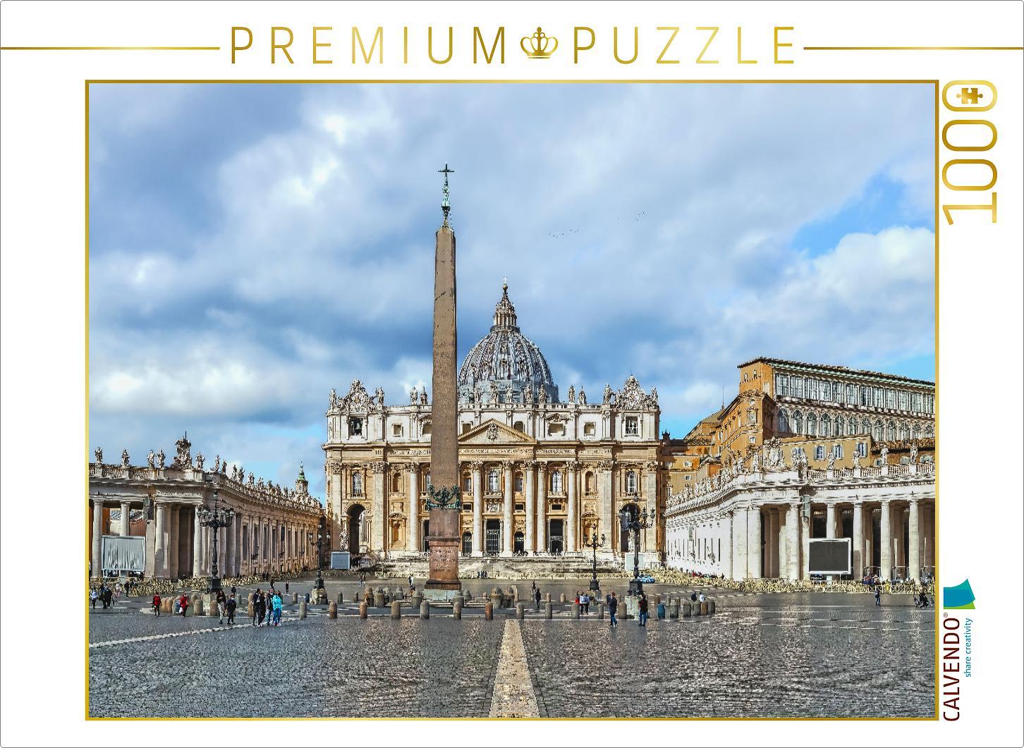 CALVENDO Puzzle Basilika Sankt Peter auf dem Petersplatz im Vatikan | 1000 Teile Lege-Größe 64 × 48 cm Foto-Puzzle für glückliche Stunden