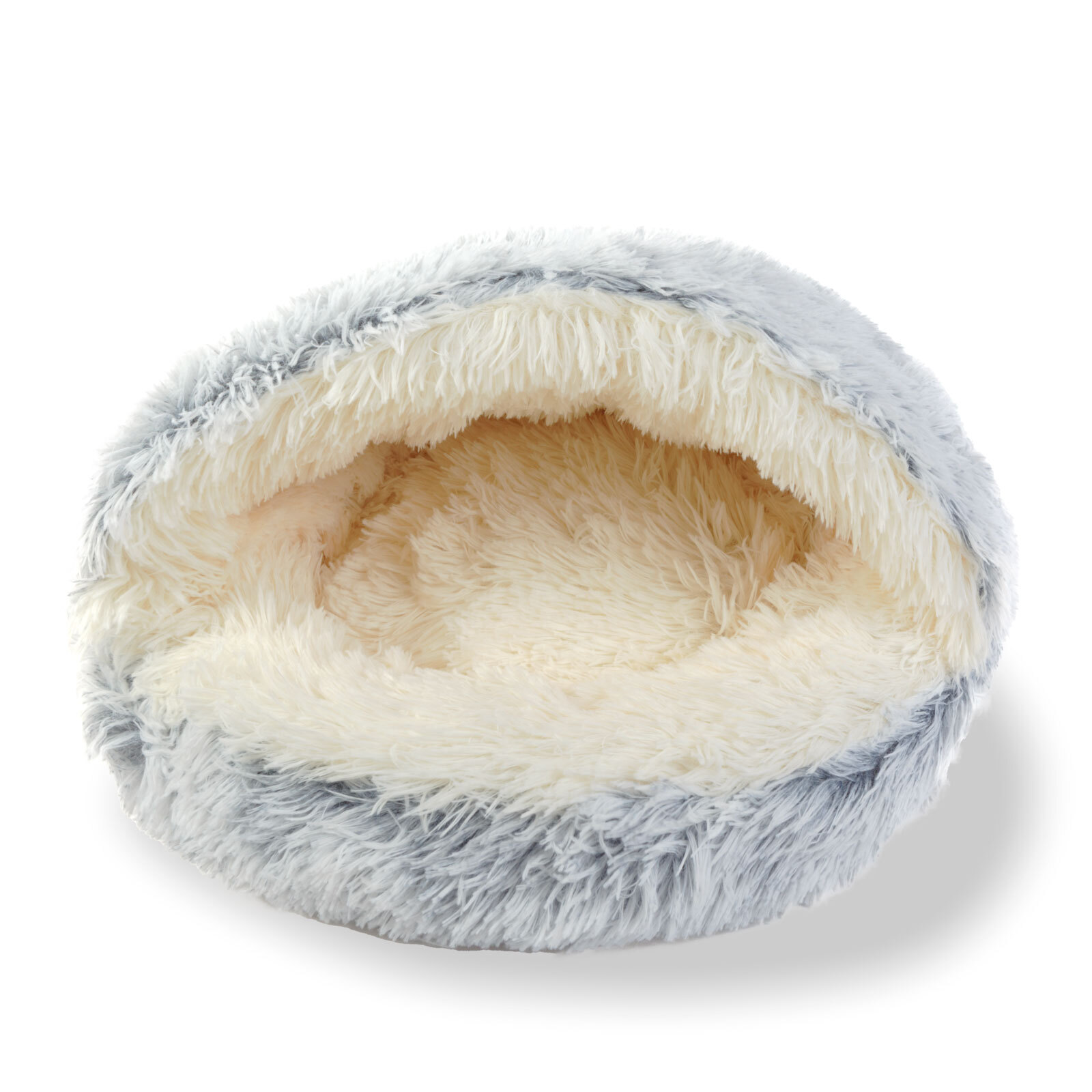 HomeShopXL Runder Katzenkorb – Weicher Katzenkorb mit erhöhtem Rand – Katzenbett – Ø50 cm – Grau [60042A]