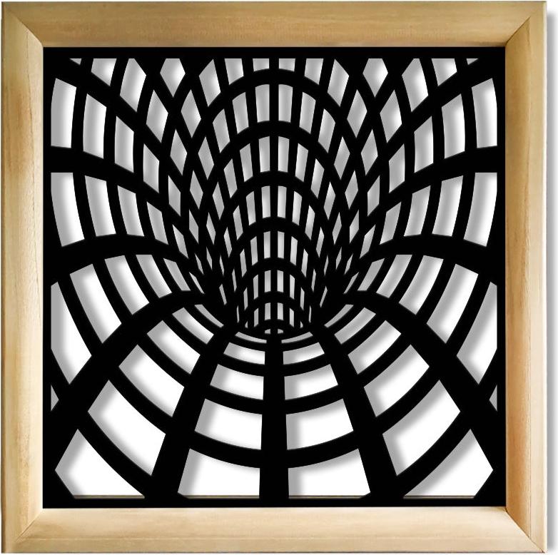 SIGNORBIT BLACKHOLE - Moduli Decorativi in holz e PVC 48x48 cm schwarz