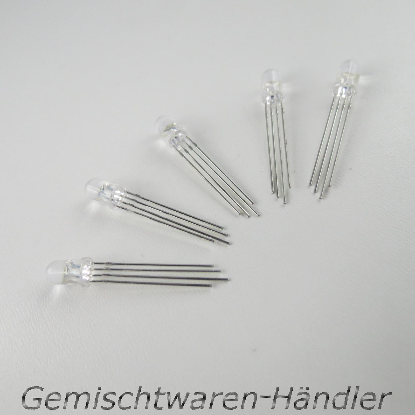 TNE 10x RGB LED 4 pin rot grün blau 5mm glasklar 262