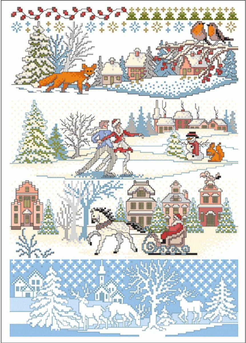Lindner´s Kreuzstiche Lindner's Kreuzstich-Muster "Winterwunderland", 124