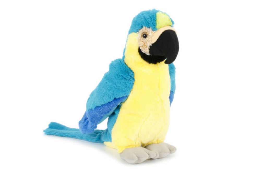 Semo Plüschtier Papagei 30 cm, blau, Gelbbrustara, Kuscheltiere Stofftiere Vogel Vögel Ara Tiere Tier BDSL13-2