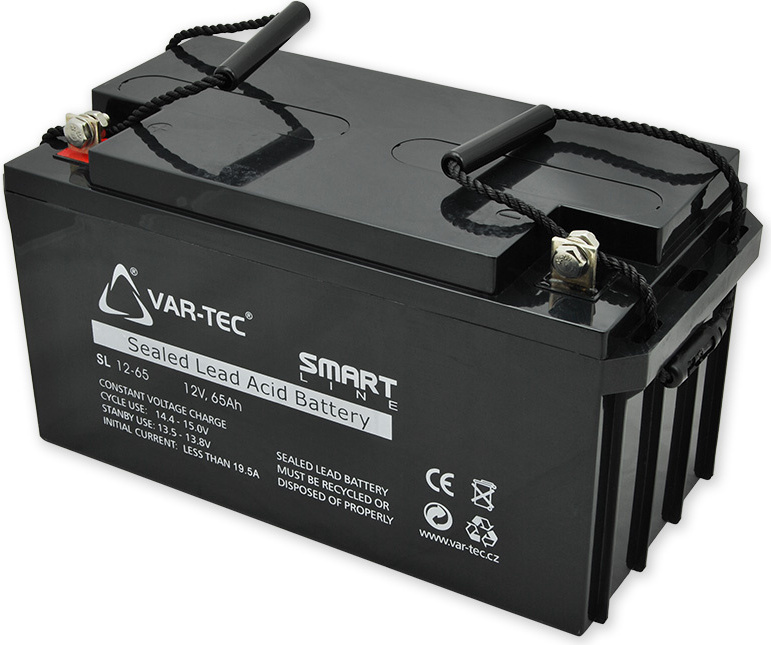 VAR-TEC Smart Line 12V/65Ah - Batterie SL12-65, Lebensdauer 3-5 Jahre