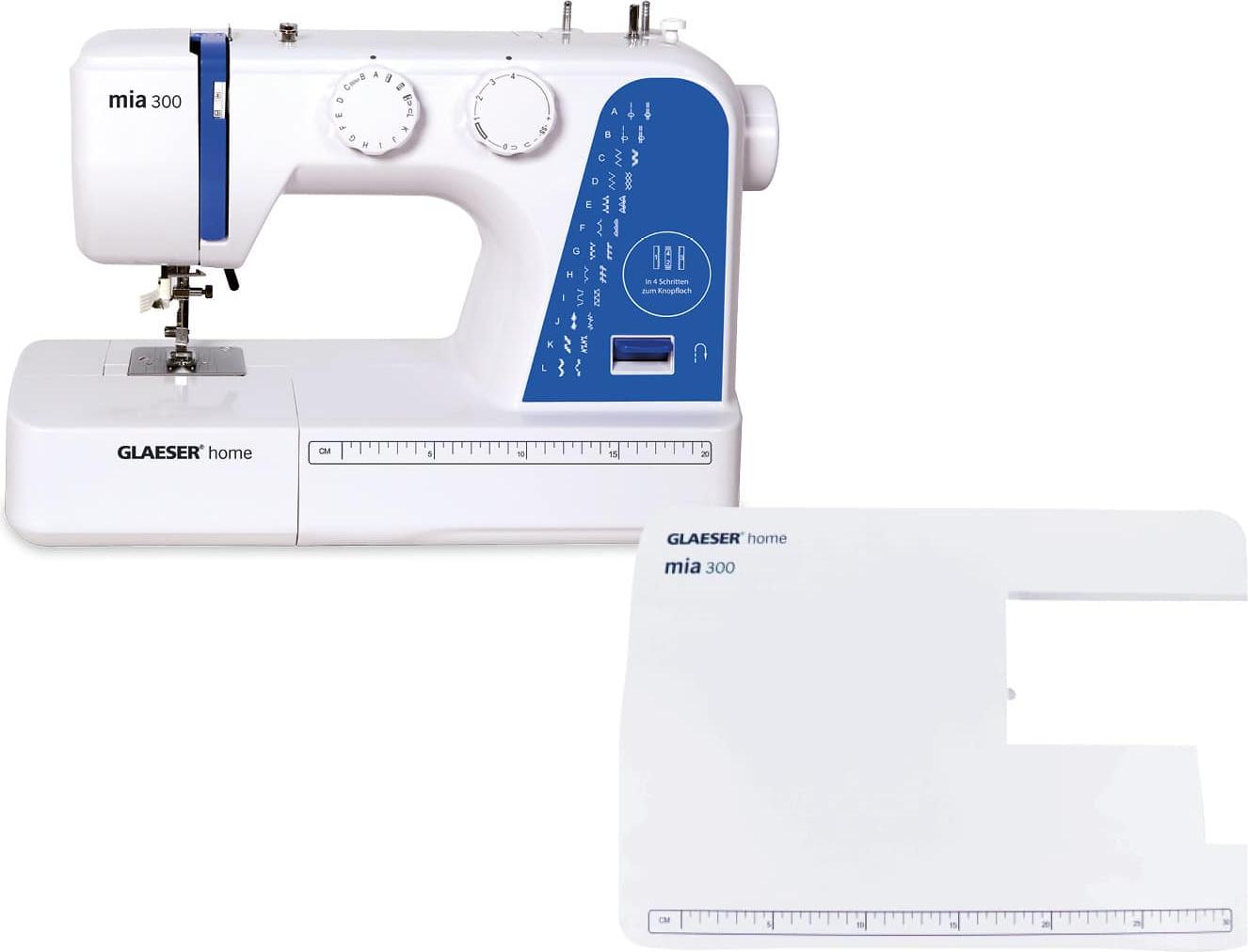GLAESERhome Nähmaschine easy GLAESER® home mia 300 inkl. Anschiebetisch EH087805