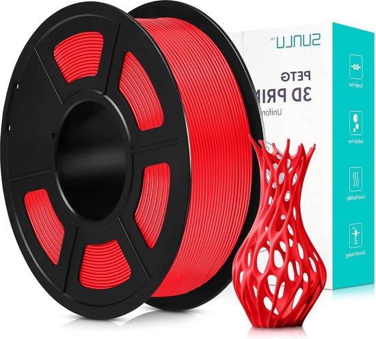 OEM Sorgfältig aufgewickeltes 3D-Druckerfilament – 1,75 mm rotes PETG-Filament – 1 kg 2026