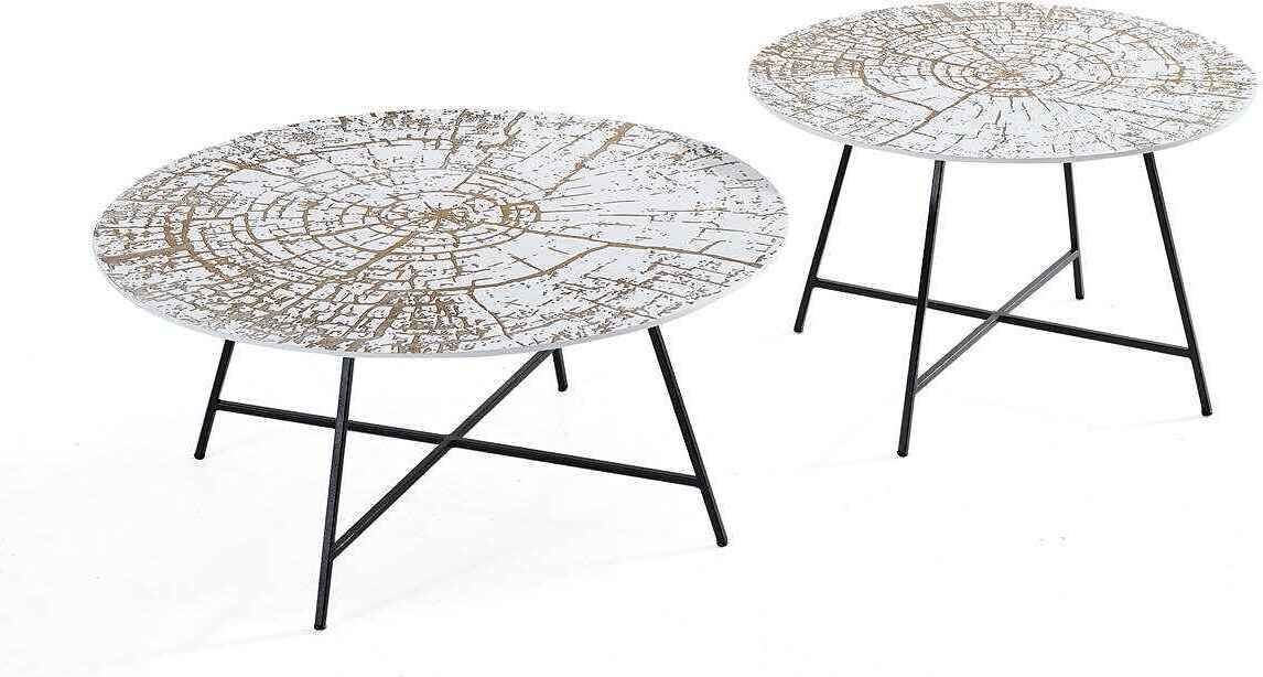 Wohnzimmer 2x Couchtische Modern Luxus Weiß JVmoebel