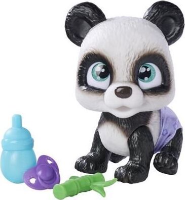 SIMBA Interaktiver Panda Pamper Petz, 4 Zubehörteile, Artikuliert, Trinkt und Macht Pipi, Adoptionsurkunde SIM4006592091316