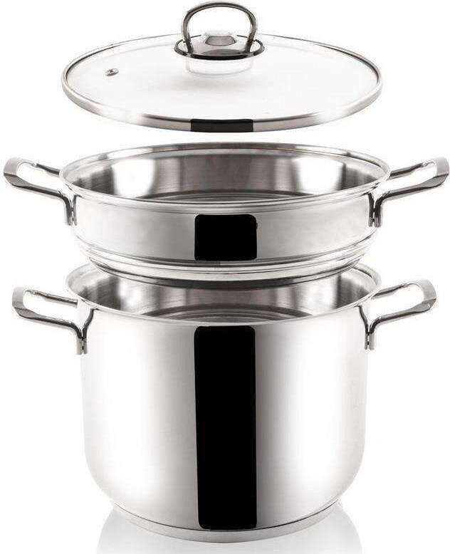 ORION Dampfgarer Dampftopf mit Glasdeckel PREMIUM 113118