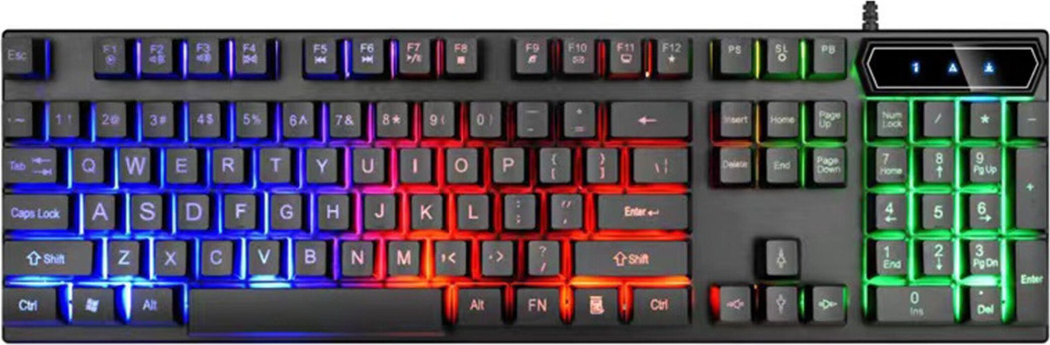 KINSI Mechanische kabelgebundene Gaming-Tastatur mit Hintergrundbeleuchtung