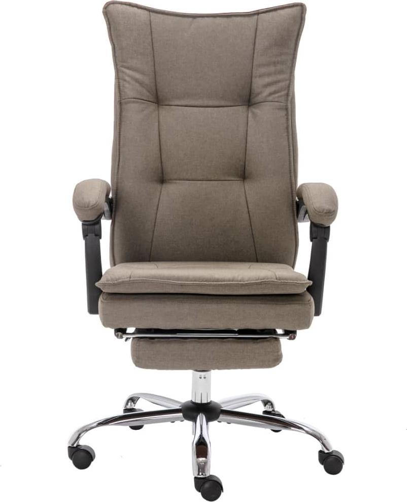 vidaXL Masážne kancelárske kreslo Taupe Fabric