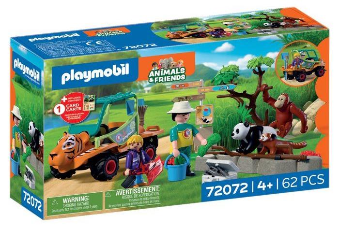 PLAYMOBIL 72072 Zoo: Tierpfleger mit Fahrzeug PL72072