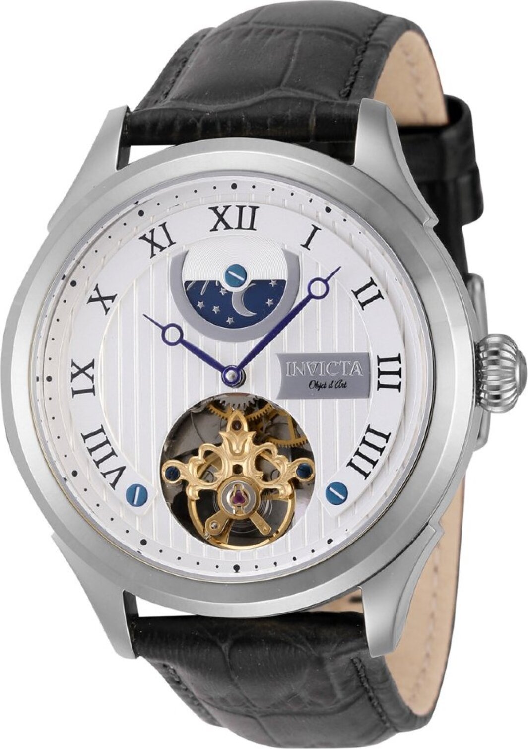 Invicta Objet D Art 44008 - Pánske Náramkové Hondiky - Automatické - Nerezová oceľ s strieborným ciferníkom - 44mm