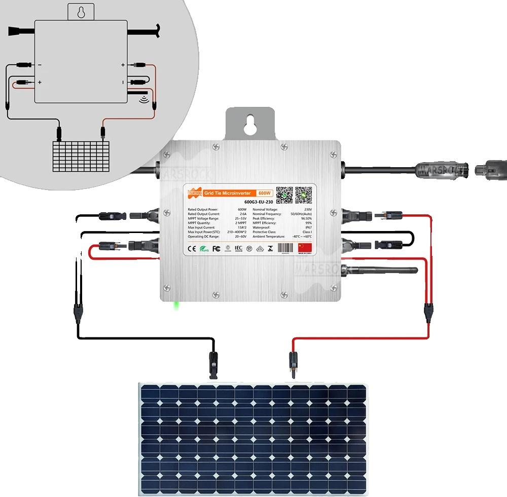 OEM Microinverter, Ausgangsleistung, IP67 Wasserdichtigkeitsbewertung, Modul-Level MPPT, 600W, 230V 2442