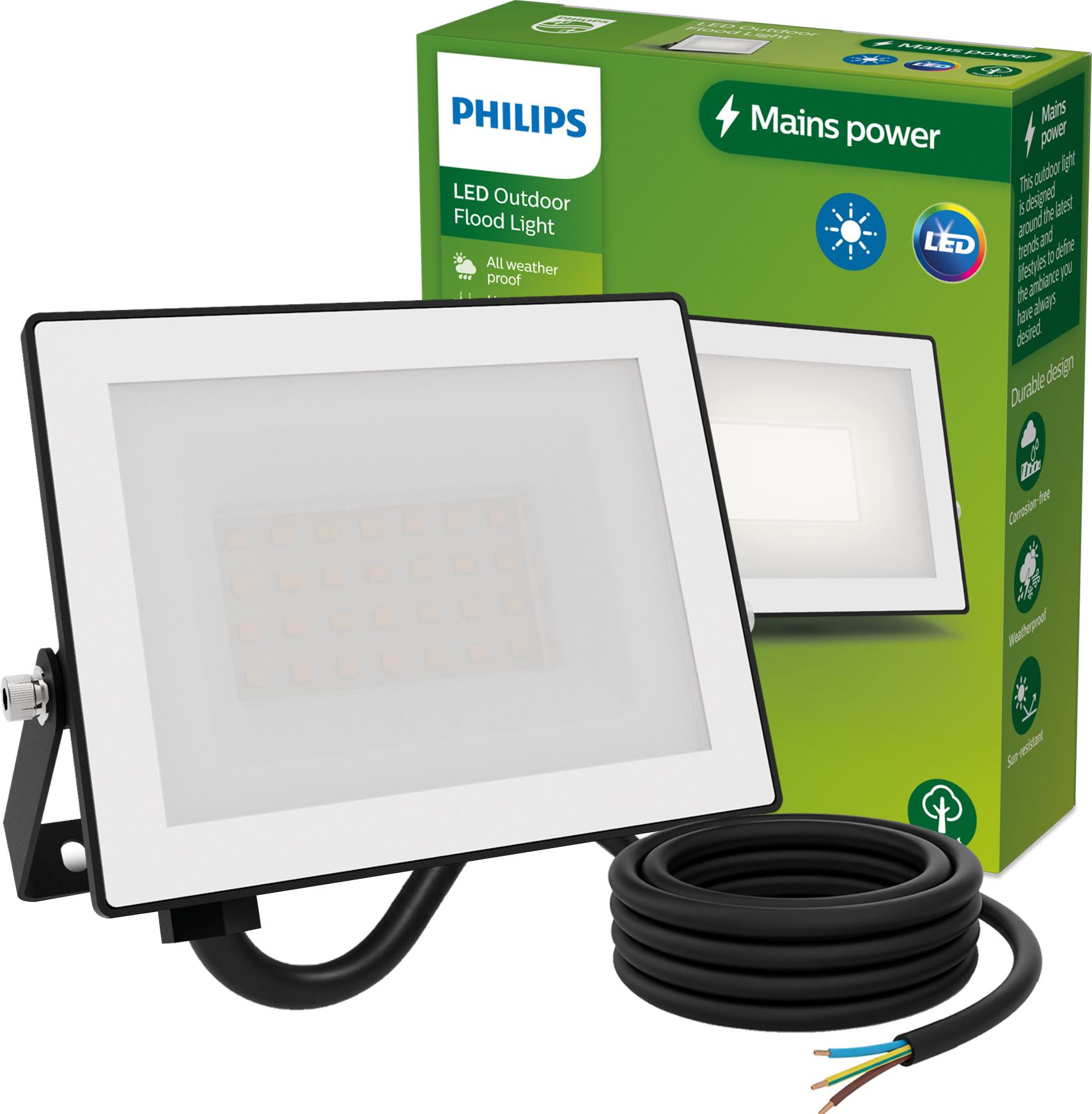 Philips Wandleuchten Lois, 20 W, Wandbeleuchtung für den Außenbereich, Schwarz, Metall, IP65, Garten, Terrasse, I PHSNAS0215