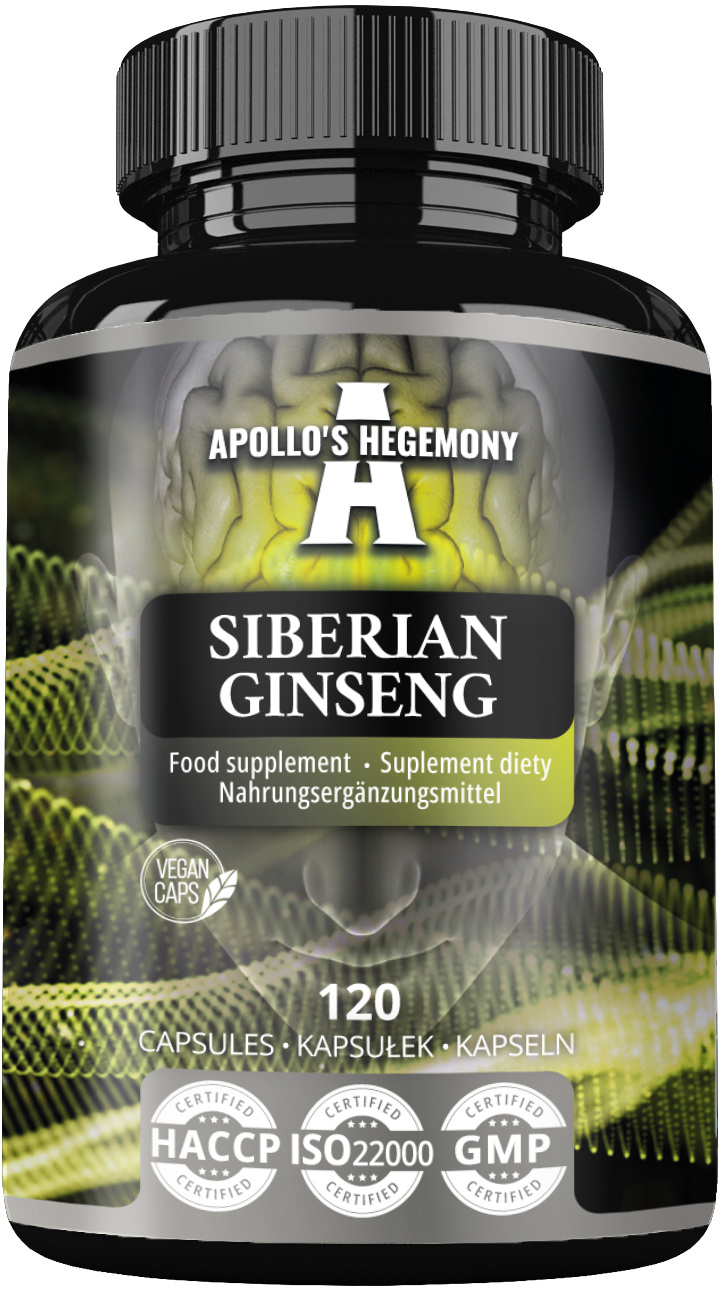 Apollo's Hegemony Sibirischer Ginseng 500 mg - 120 Vegane Kapseln APO-00388