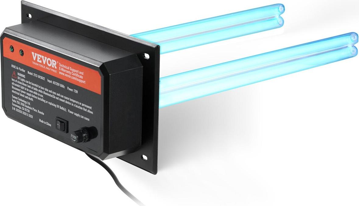 VEVOR HVAC Air Purifier Whole House 72W 16inch UV Light in Duct for Ac Systems