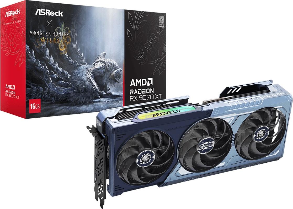 ASRock RX 9070XT Monster Hunter - grafická karta - 16 384 MB