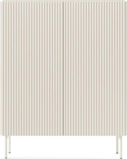 VENETI Hohe Kommode mit Türen BOAZ - Kaschmir 143-10-00054