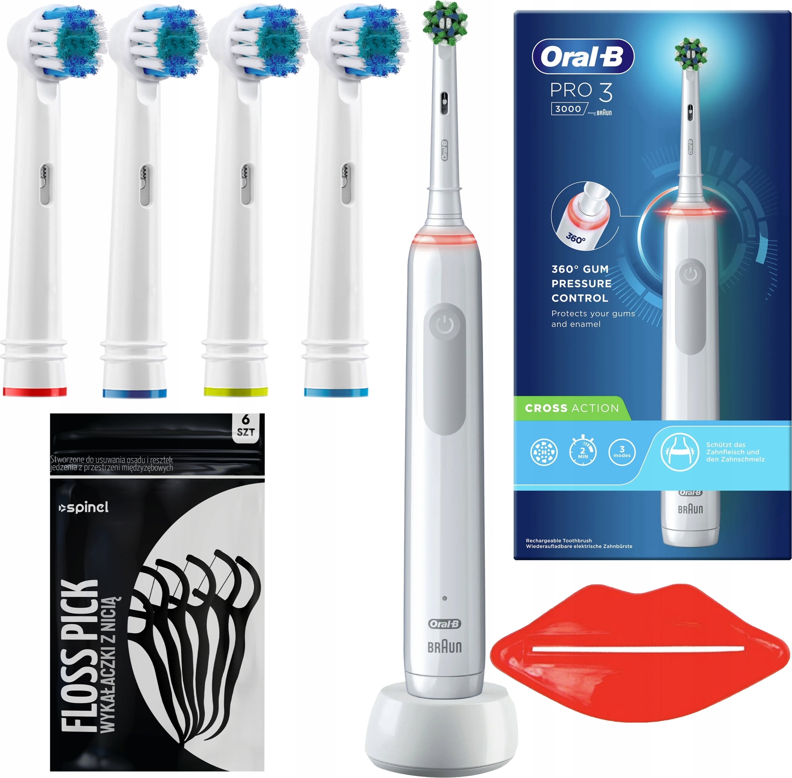 Príslušenstvo Elektrickej Zubnej Kefky Oral-B Pro 3 Krížové