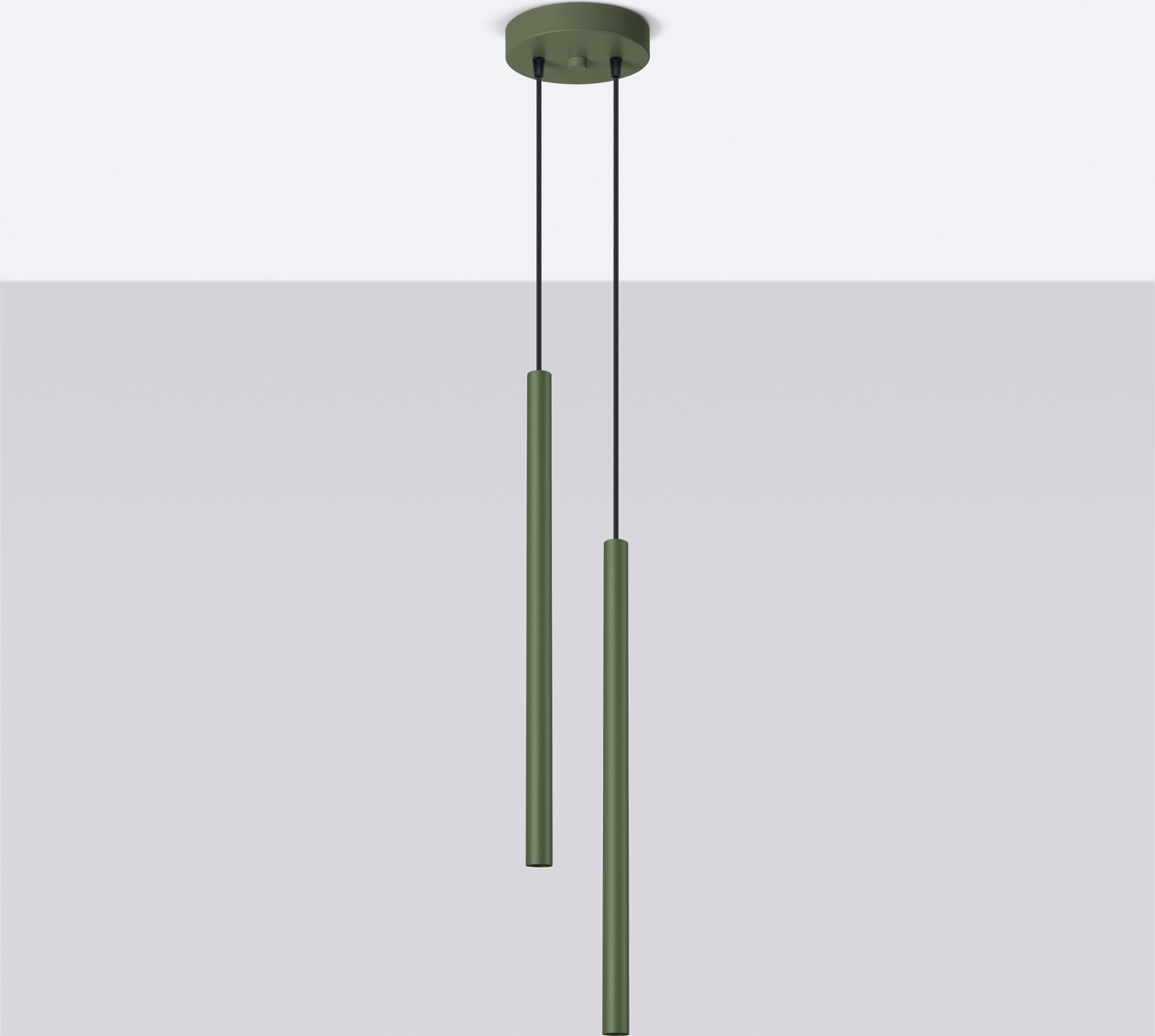 Pendelleuchte PASTELO 2 olivgrün 2xG9 8W Stahl 104x15x15cm Sollux Lighting